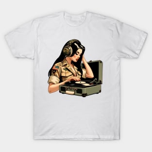 Junglist Pin Up Girl - Junglette Vinyl Edition T-Shirt